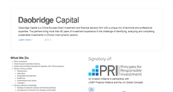 Desktop Screenshot of daobridgecapital.com