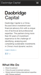 Mobile Screenshot of daobridgecapital.com